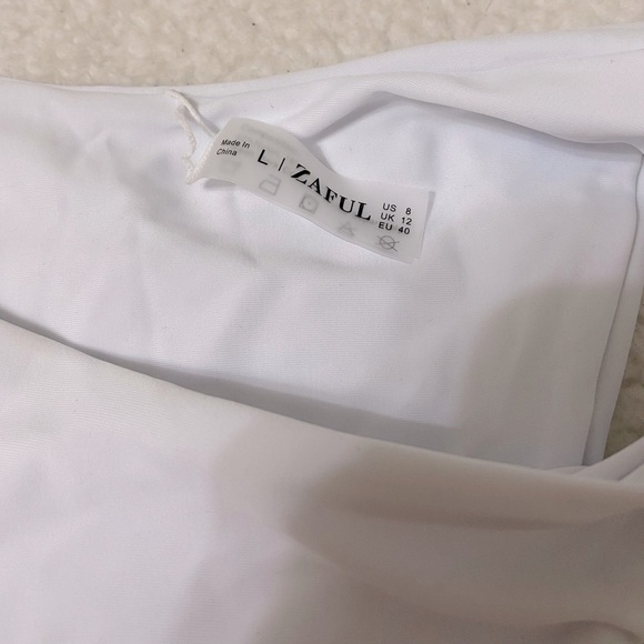 nwt zaful ruffle bandeau high cut bikini set - Picture 6 of 13